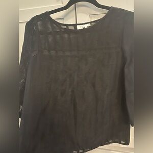 HD in Paris Black Sheer Blouse